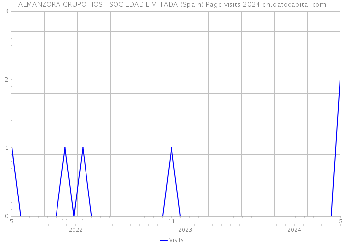 ALMANZORA GRUPO HOST SOCIEDAD LIMITADA (Spain) Page visits 2024 