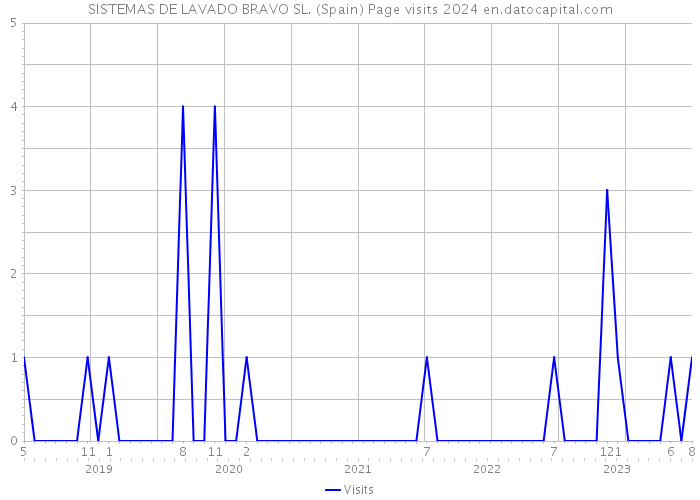 SISTEMAS DE LAVADO BRAVO SL. (Spain) Page visits 2024 