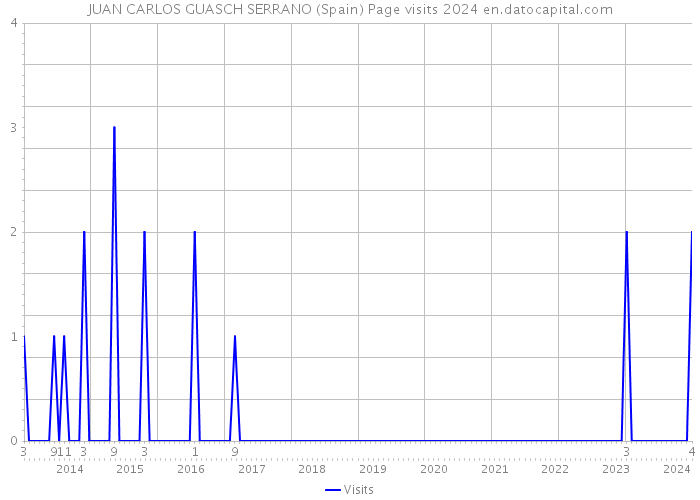 JUAN CARLOS GUASCH SERRANO (Spain) Page visits 2024 