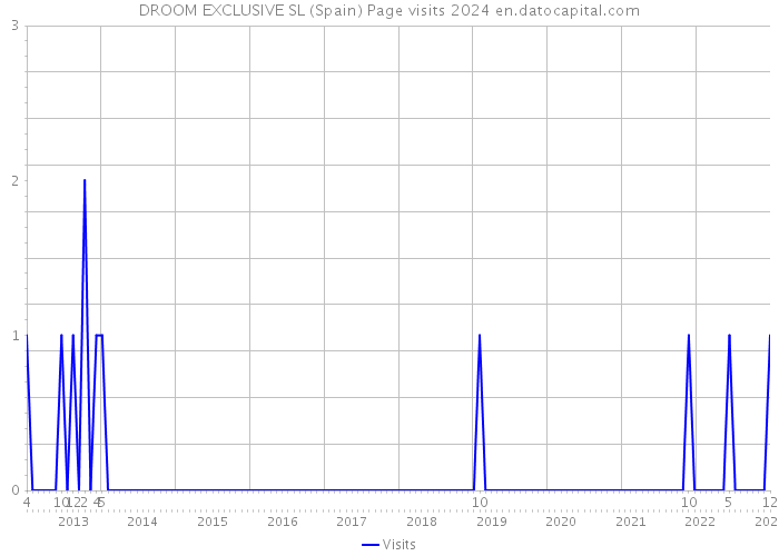 DROOM EXCLUSIVE SL (Spain) Page visits 2024 