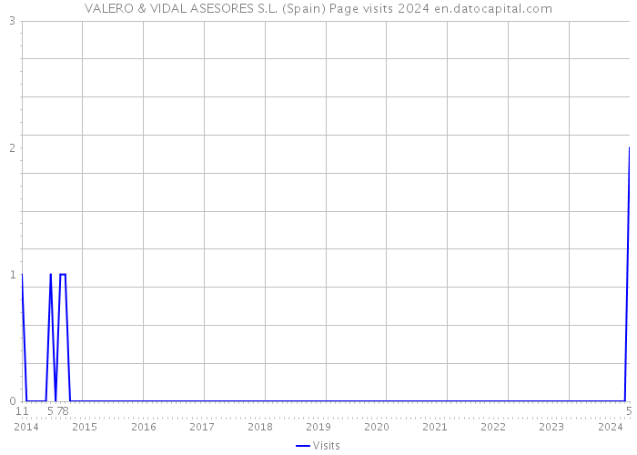 VALERO & VIDAL ASESORES S.L. (Spain) Page visits 2024 