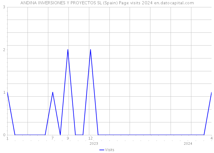 ANDINA INVERSIONES Y PROYECTOS SL (Spain) Page visits 2024 