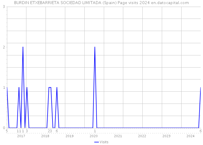 BURDIN ETXEBARRIETA SOCIEDAD LIMITADA (Spain) Page visits 2024 