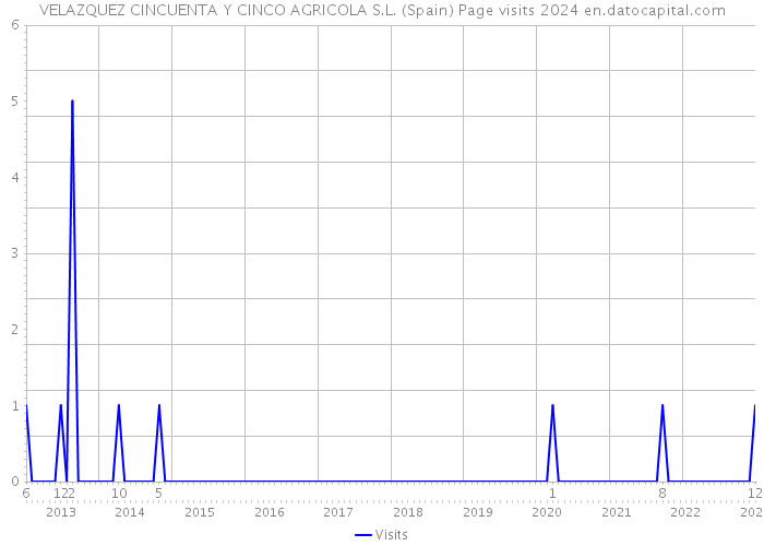 VELAZQUEZ CINCUENTA Y CINCO AGRICOLA S.L. (Spain) Page visits 2024 