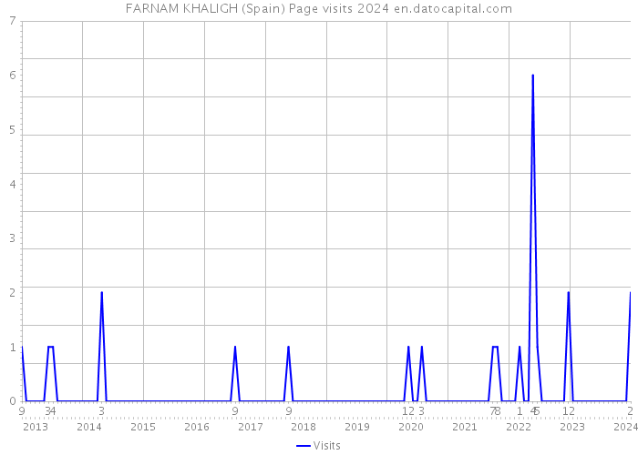FARNAM KHALIGH (Spain) Page visits 2024 