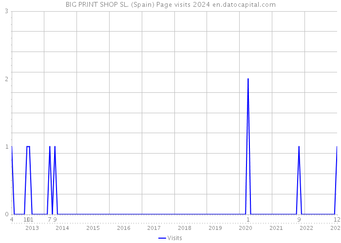 BIG PRINT SHOP SL. (Spain) Page visits 2024 