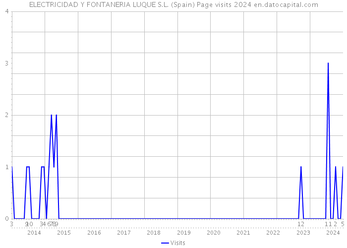 ELECTRICIDAD Y FONTANERIA LUQUE S.L. (Spain) Page visits 2024 