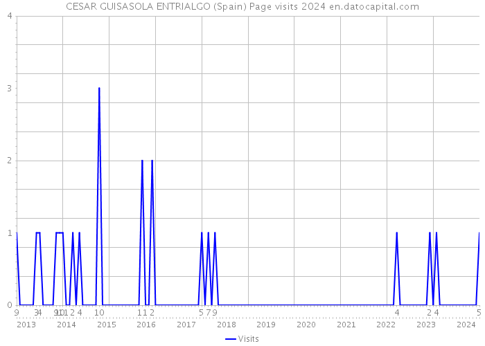 CESAR GUISASOLA ENTRIALGO (Spain) Page visits 2024 