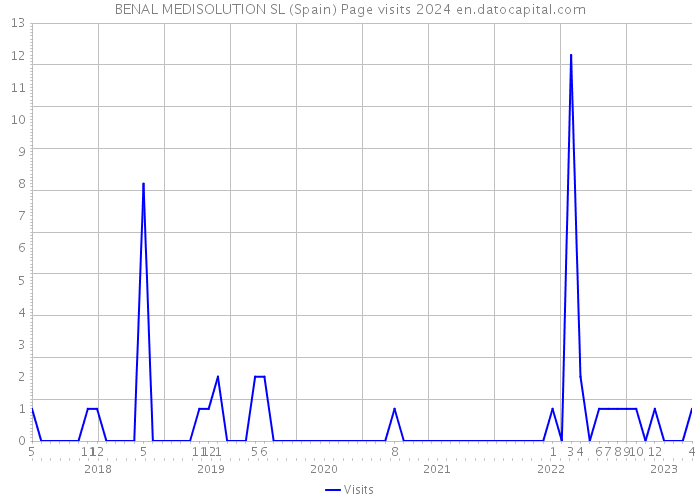 BENAL MEDISOLUTION SL (Spain) Page visits 2024 