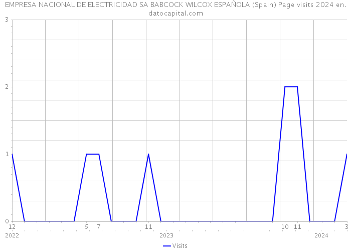 EMPRESA NACIONAL DE ELECTRICIDAD SA BABCOCK WILCOX ESPAÑOLA (Spain) Page visits 2024 