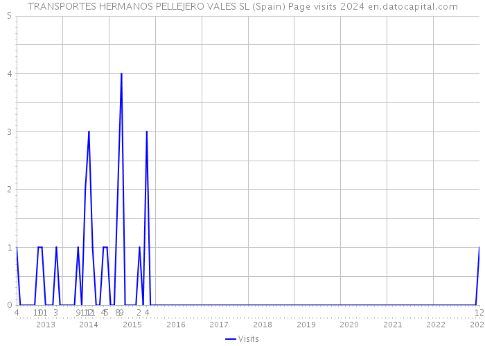 TRANSPORTES HERMANOS PELLEJERO VALES SL (Spain) Page visits 2024 