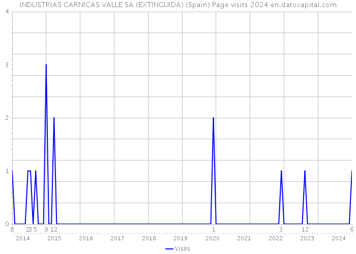 INDUSTRIAS CARNICAS VALLE SA (EXTINGUIDA) (Spain) Page visits 2024 