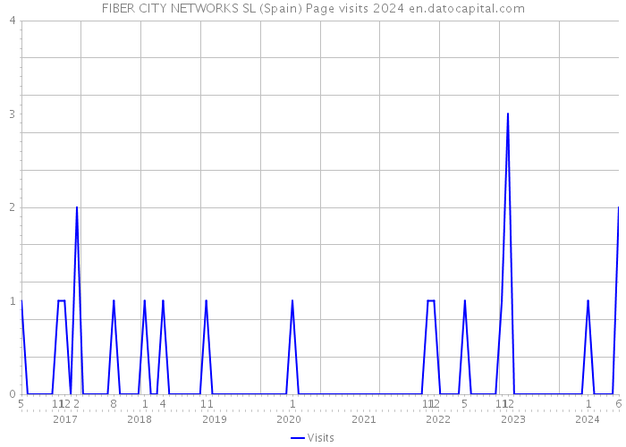 FIBER CITY NETWORKS SL (Spain) Page visits 2024 
