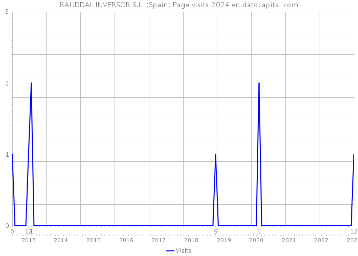 RAUDDAL INVERSOR S.L. (Spain) Page visits 2024 