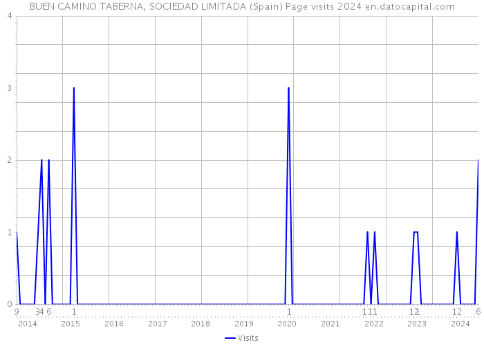 BUEN CAMINO TABERNA, SOCIEDAD LIMITADA (Spain) Page visits 2024 