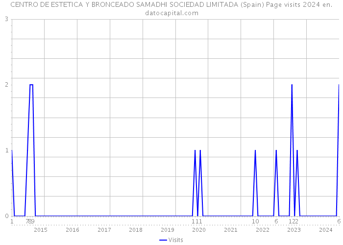 CENTRO DE ESTETICA Y BRONCEADO SAMADHI SOCIEDAD LIMITADA (Spain) Page visits 2024 