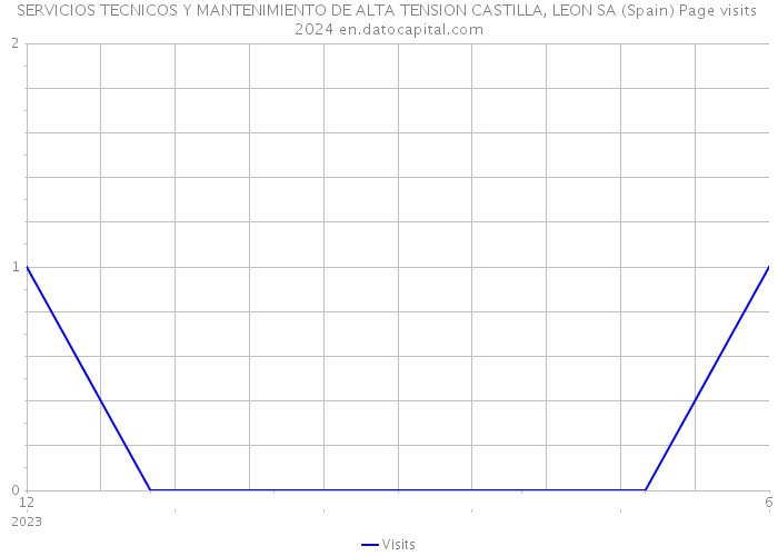 SERVICIOS TECNICOS Y MANTENIMIENTO DE ALTA TENSION CASTILLA, LEON SA (Spain) Page visits 2024 
