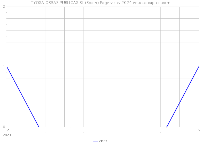 TYOSA OBRAS PUBLICAS SL (Spain) Page visits 2024 