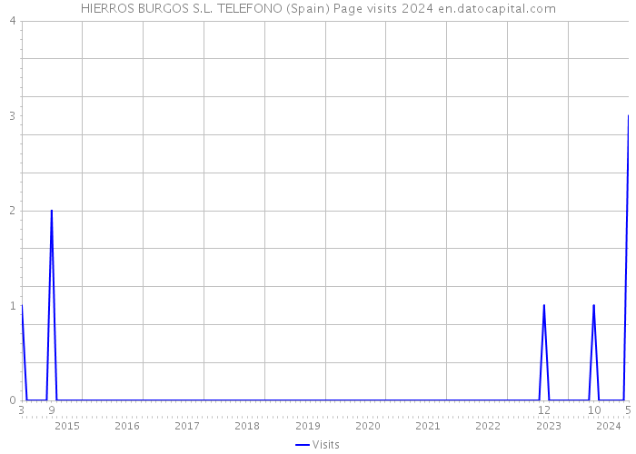 HIERROS BURGOS S.L. TELEFONO (Spain) Page visits 2024 