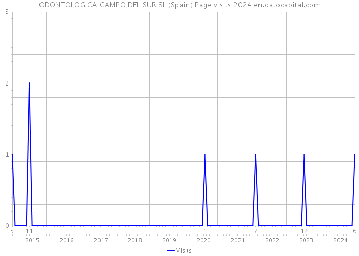 ODONTOLOGICA CAMPO DEL SUR SL (Spain) Page visits 2024 