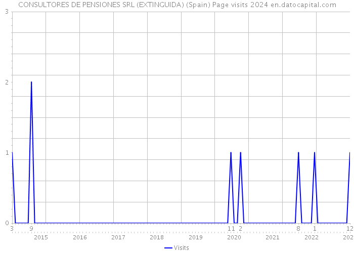 CONSULTORES DE PENSIONES SRL (EXTINGUIDA) (Spain) Page visits 2024 