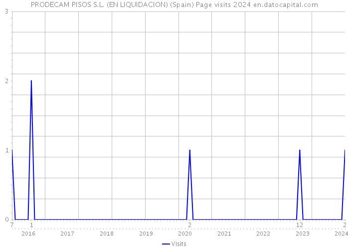 PRODECAM PISOS S.L. (EN LIQUIDACION) (Spain) Page visits 2024 