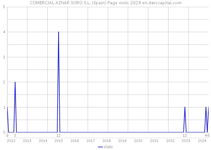 COMERCIAL AZNAR SORO S.L. (Spain) Page visits 2024 