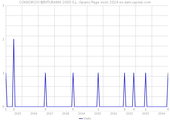 CONSORCIO BENTURAMA 2000 S.L. (Spain) Page visits 2024 