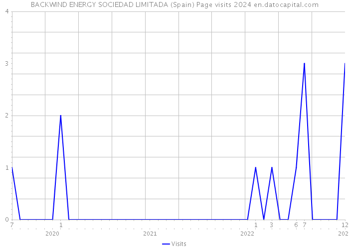 BACKWIND ENERGY SOCIEDAD LIMITADA (Spain) Page visits 2024 
