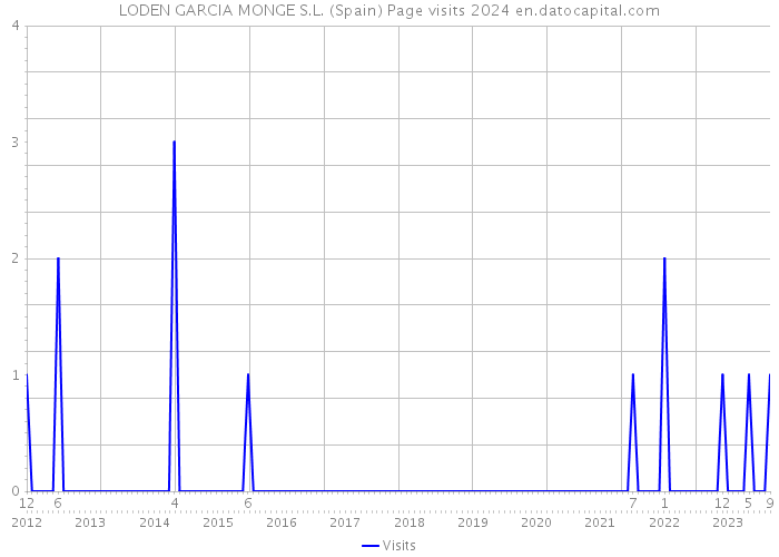 LODEN GARCIA MONGE S.L. (Spain) Page visits 2024 