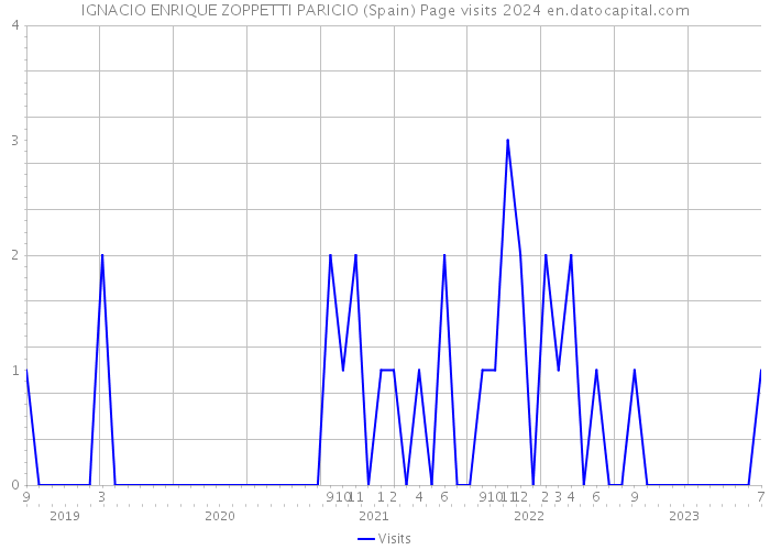 IGNACIO ENRIQUE ZOPPETTI PARICIO (Spain) Page visits 2024 