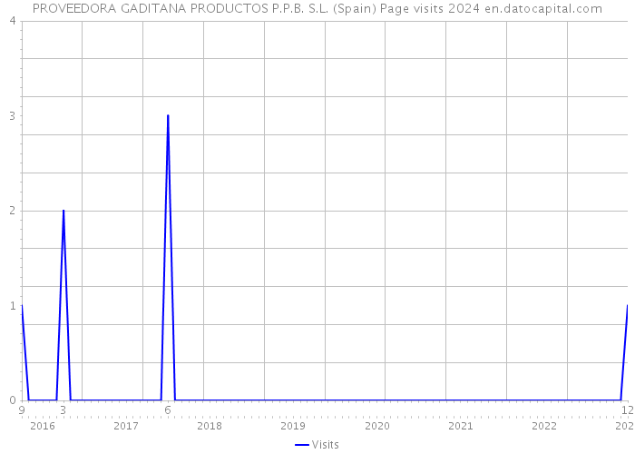 PROVEEDORA GADITANA PRODUCTOS P.P.B. S.L. (Spain) Page visits 2024 