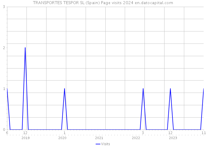TRANSPORTES TESPOR SL (Spain) Page visits 2024 