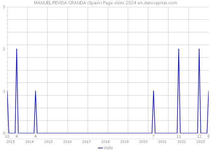 MANUEL PEVIDA GRANDA (Spain) Page visits 2024 