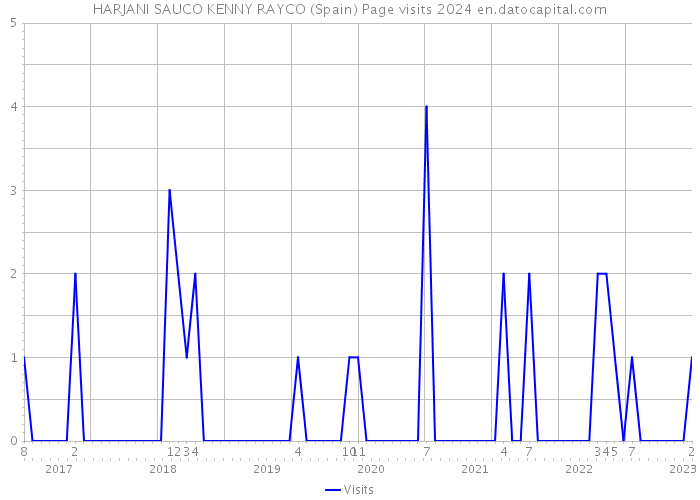 HARJANI SAUCO KENNY RAYCO (Spain) Page visits 2024 