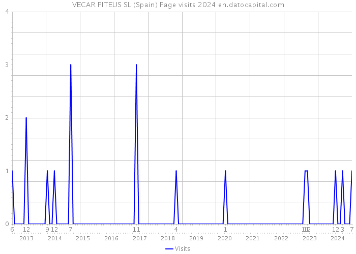 VECAR PITEUS SL (Spain) Page visits 2024 