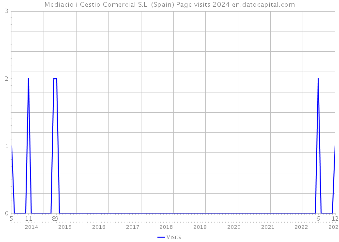 Mediacio i Gestio Comercial S.L. (Spain) Page visits 2024 