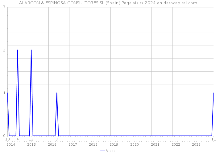 ALARCON & ESPINOSA CONSULTORES SL (Spain) Page visits 2024 