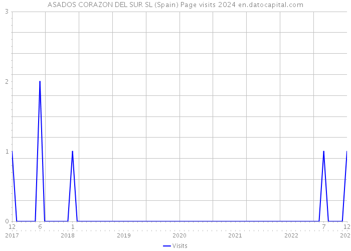 ASADOS CORAZON DEL SUR SL (Spain) Page visits 2024 