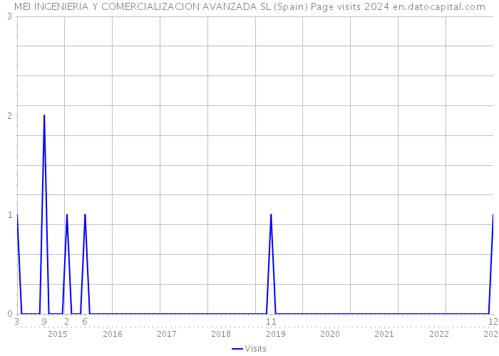 MEI INGENIERIA Y COMERCIALIZACION AVANZADA SL (Spain) Page visits 2024 