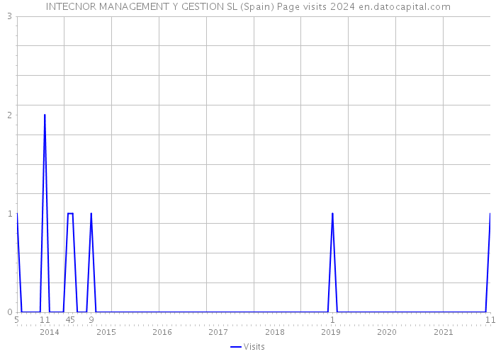 INTECNOR MANAGEMENT Y GESTION SL (Spain) Page visits 2024 