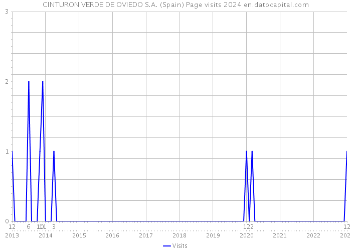 CINTURON VERDE DE OVIEDO S.A. (Spain) Page visits 2024 