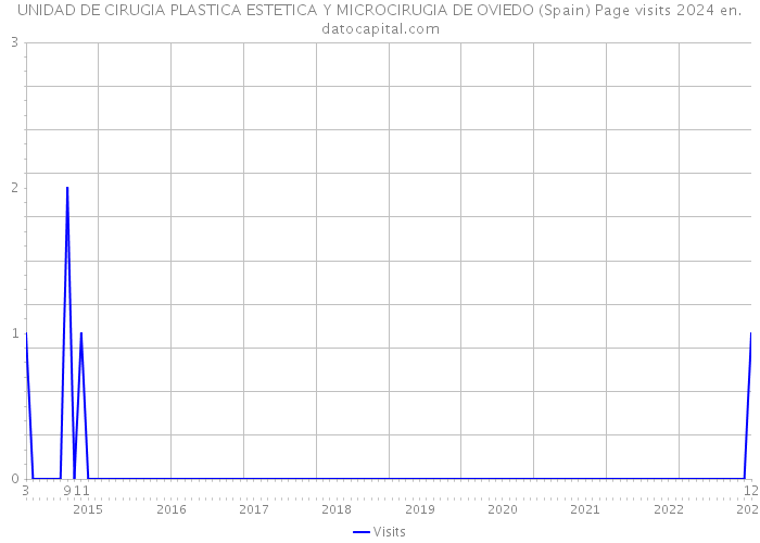 UNIDAD DE CIRUGIA PLASTICA ESTETICA Y MICROCIRUGIA DE OVIEDO (Spain) Page visits 2024 