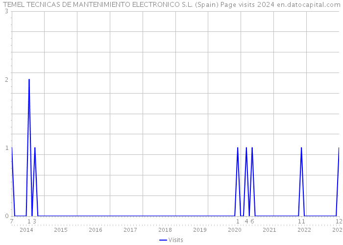 TEMEL TECNICAS DE MANTENIMIENTO ELECTRONICO S.L. (Spain) Page visits 2024 