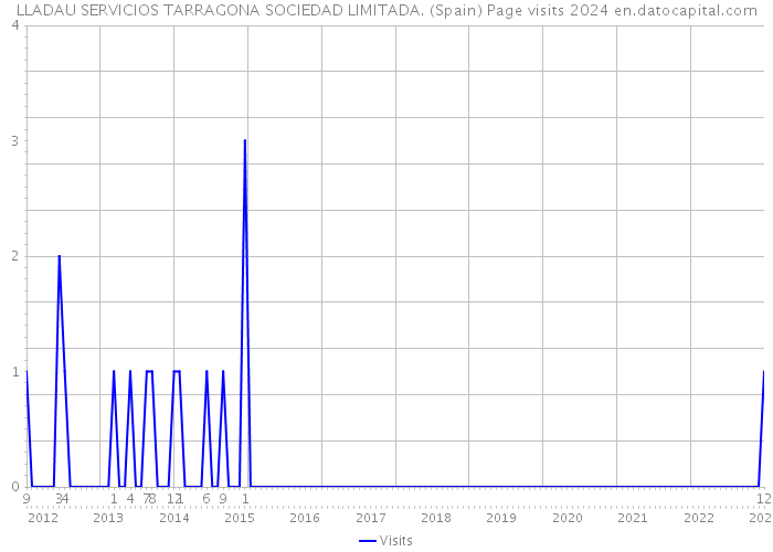 LLADAU SERVICIOS TARRAGONA SOCIEDAD LIMITADA. (Spain) Page visits 2024 