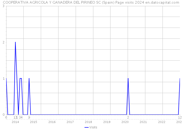 COOPERATIVA AGRICOLA Y GANADERA DEL PIRINEO SC (Spain) Page visits 2024 