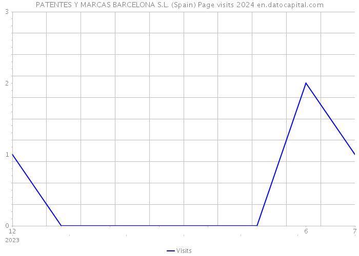 PATENTES Y MARCAS BARCELONA S.L. (Spain) Page visits 2024 