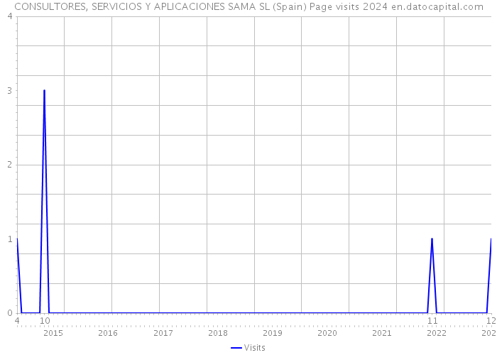 CONSULTORES, SERVICIOS Y APLICACIONES SAMA SL (Spain) Page visits 2024 