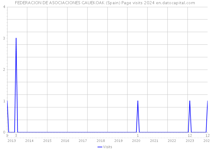 FEDERACION DE ASOCIACIONES GAUEKOAK (Spain) Page visits 2024 