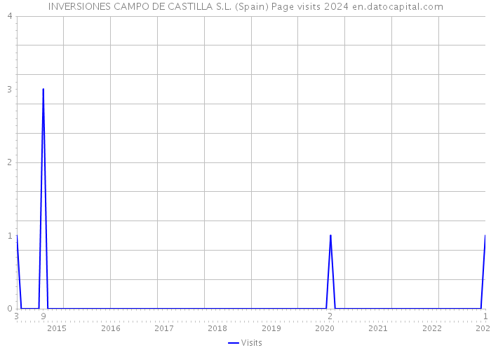INVERSIONES CAMPO DE CASTILLA S.L. (Spain) Page visits 2024 